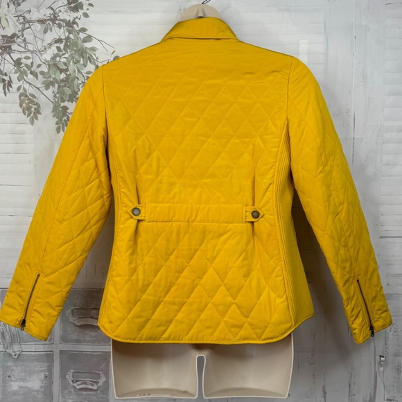 Talbots Womens Mustard Yellow Quilted Lightweight Zip Front Jacket Sz. Large L - Picture 12 of 16
